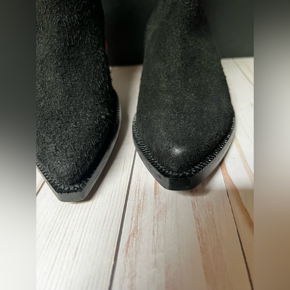 Saint Laurent Lukas 40 Wool Suede Chelsea Boots Black sz 35 / 5 - Picture 8 of 13